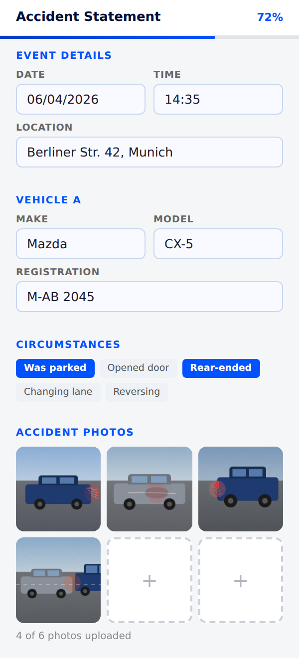 EASF form on mobile